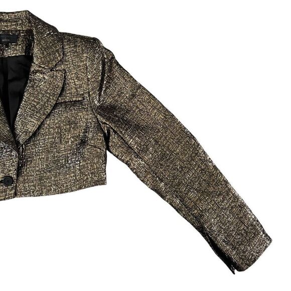 Michael Costello x REVOLVE Washington Jacket in Black & Gold - Picture 7 of 14